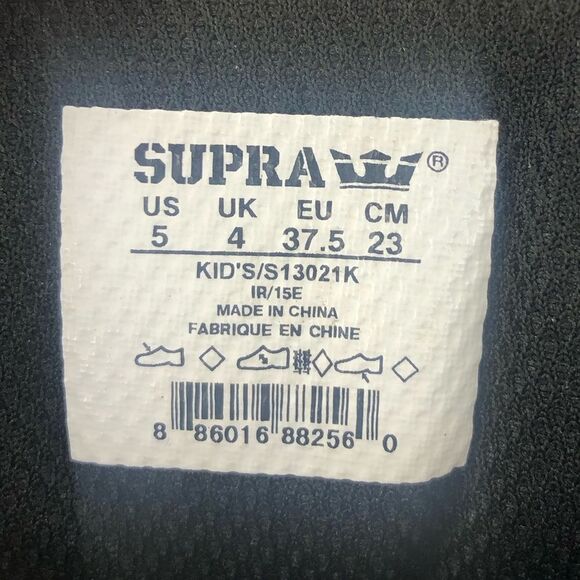 Gold Supra Muska high top sneakers, size 5 - Picture 6 of 13